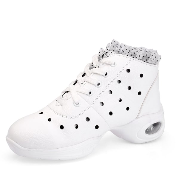 Dam Komfort Jazz Skor Athletic Non Slip Shoe Dancing Sneaker Vit-1 38