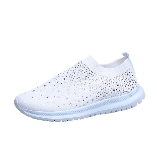 Dam Loafers Slip On Platform Sock Sneakers White,35