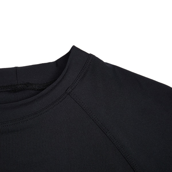 Kortærmet skjorte til mænd Dykning Surfing Badetøj UV-beskyttelse Top Black,L
