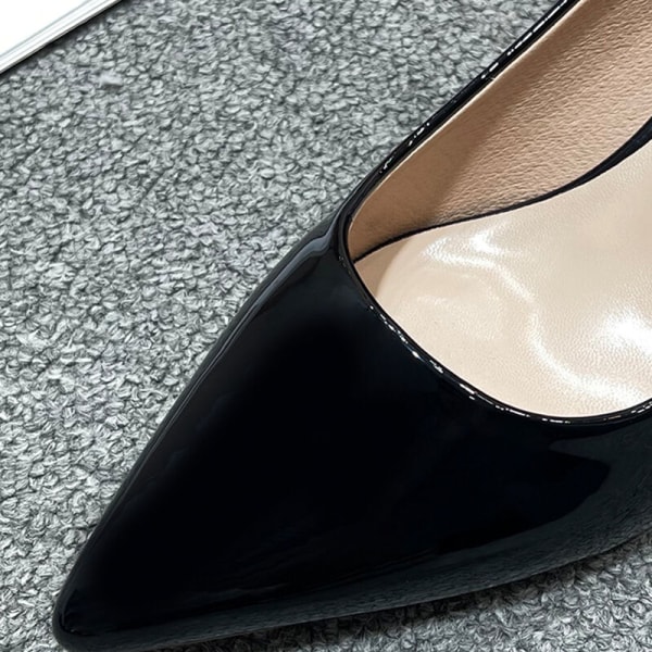 Damespiss-kjole Sko Midslanke hæler Pumps Bryllup Black 43