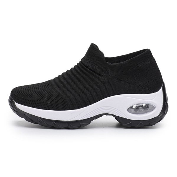 Sneakers för damer Air Cushion Andas Sneakers Löparskor Black and white 40