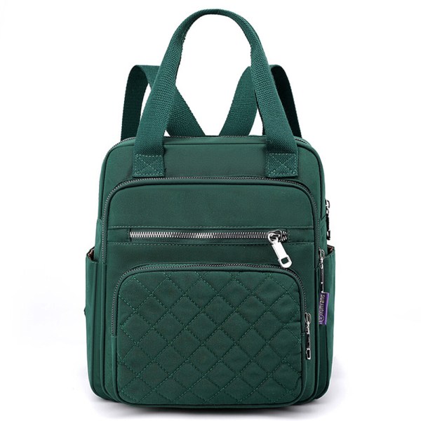 Handväska för kvinnor med multi fickor. Ryggsäck med justerbar axelrem Grön 9.84x6.69x12.6"