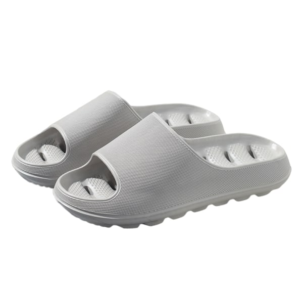 Unisex ensfarvede hjemmesko sommer strandsko åndbar sandal Grey,42/43