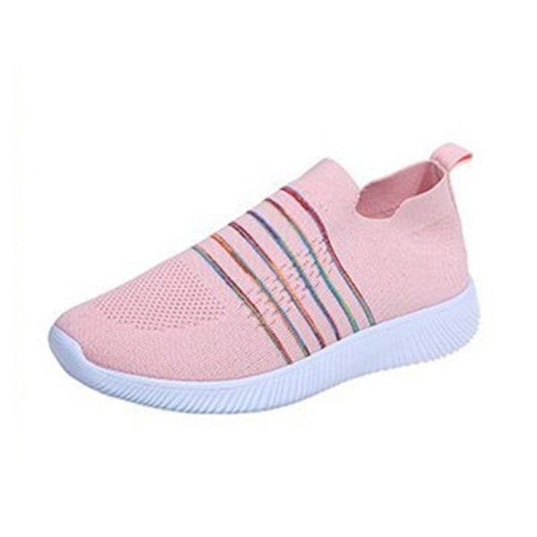 Sneakers med stribede print til kvinder Sportssko Kile Pink,36
