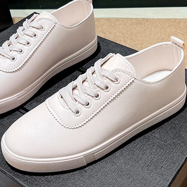 Damkomfort Low Top Casual Shoes Halkfria Mode Sneakers Rosa 35