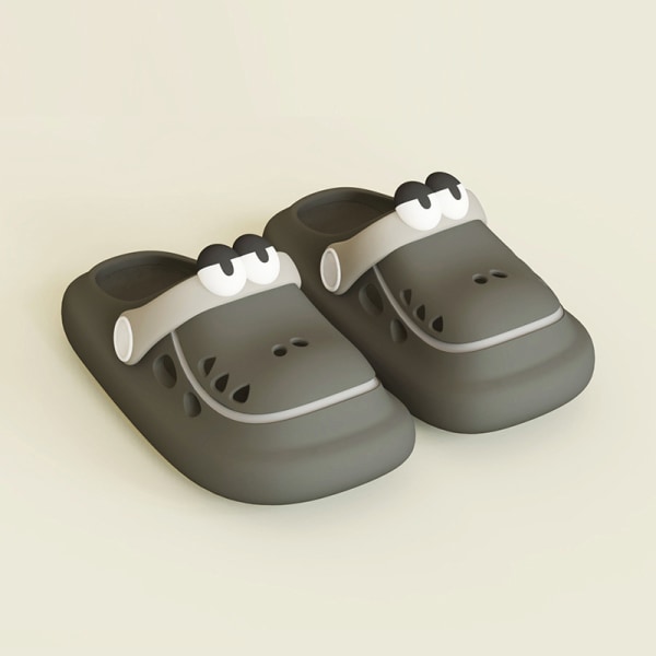 Pojkar & flickor Slip On Clogs Flat Sandaler Dark Gray Tag Size 160 Code Length 16cm