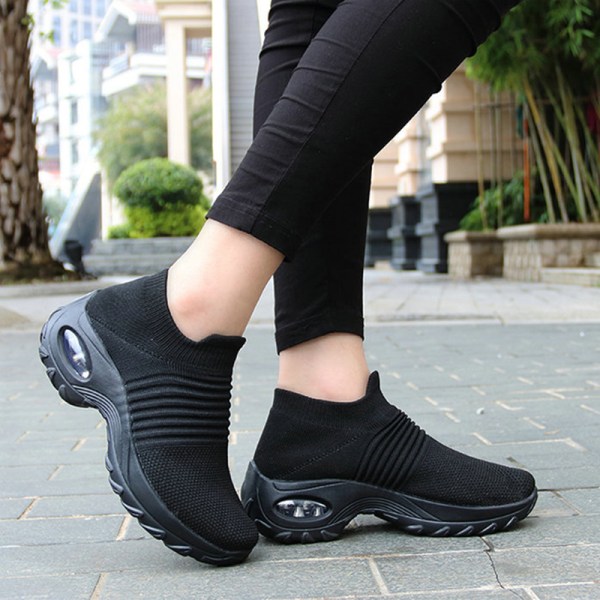Sneakers för damer Air Cushion Andas Sneakers Löparskor All black 39