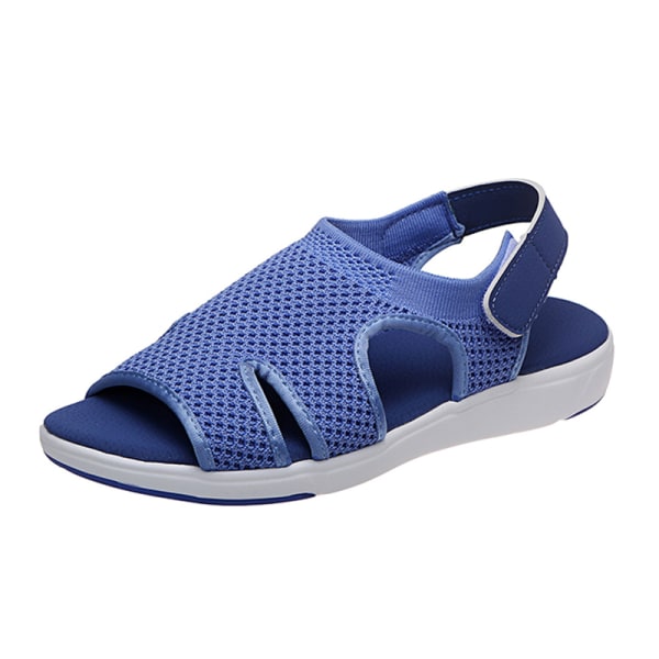 Dam sommar Peep Toe Sandaler Sport Walking Beach Skor Ljusblå 39