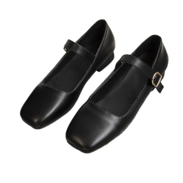 Dam Lättvikts Mary Jane Flats Fashion Square Toe Pumps Svart 41