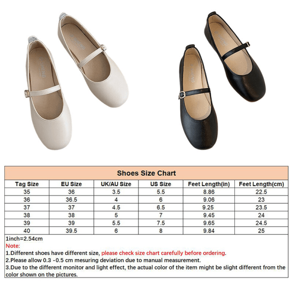 Naisten nelikulmaiset kengät Comfort Flats Toimistotyö Katuäidit Beige 38