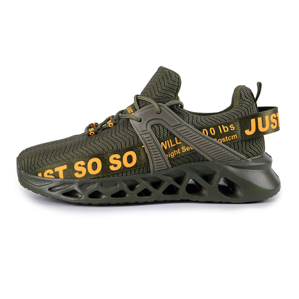Unisex Athletic Sneakers Sports Løbetræner åndbare sko Army Green,38