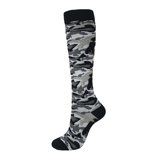 Kvinder højtaljede elastiske sokker medicinske kompressionsstrømper Camouflage A L / XL