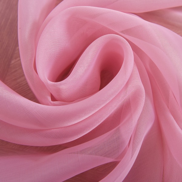 Gennemsigtigt voile vinduesgardin forhæng Tørklæder Rumdørsdeler Tulle Light Pink 100X200cm