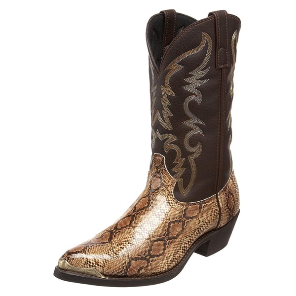 Naisten brodeeratut Cowboy-kenkä leveät pohkeet vintage Cowgirl -kengät Guld 47