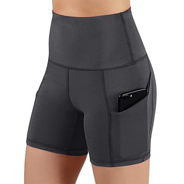 Dam Sportbyxor Korta Byxor Yoga Shorts Casual Fitness Dark gray,XL