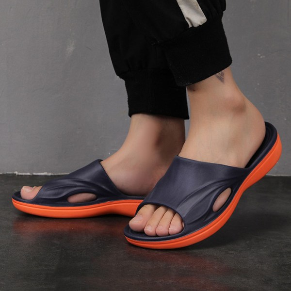 Miesten Platform Sandaalit Kaarevat tossut Kesäsandaalit Blue Orange,48