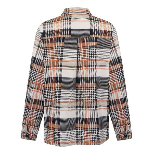 Miesten ruudullinen pitkähihaiset paidat Casual Lapel Streetwear Coat Blommig XL