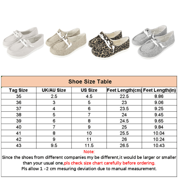 Kvinder Slip On Casual Shoes Flat Flats Khaki 42