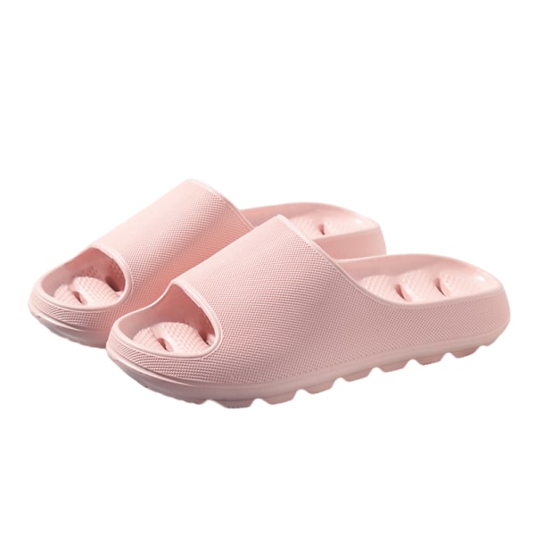 Unisex ensfarvede hjemmesko sommer strandsko åndbar sandal Pink,38/39