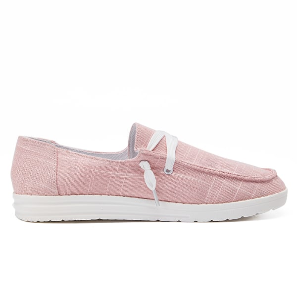 Kvinnors Slip On Casual Shoes Flat Flats Pink 36