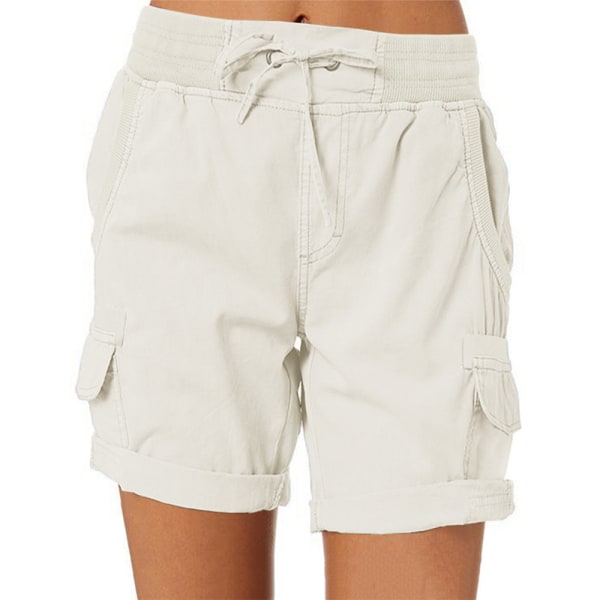 Kvinder Casual Cargo Shorts Sommer Casual Cargo Shorts White XL