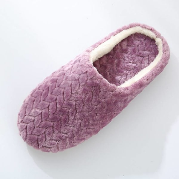 Damtofflor House Shoes Anti Slip Comfy Home Indoor Shoes Purple 38-39