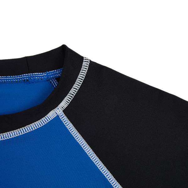 Miesten lyhythihainen paita Sukellussurffaus-uimapuvut UV-suojatoppi Blue,XXL