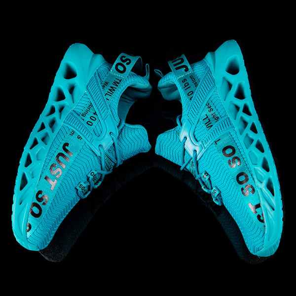 Unisex Athletic Sneakers Sports Løbetræner åndbare sko Navy Blue,36