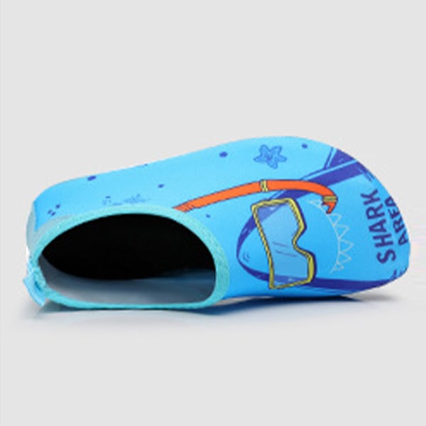 Barn Söt tecknad Slip On Quick Dry Surfing Simma Beach Shoe Bokstavshaj 24-25