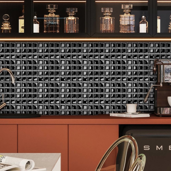 10 stycken kakelklistermärke mosaik självhäftande väggdekal