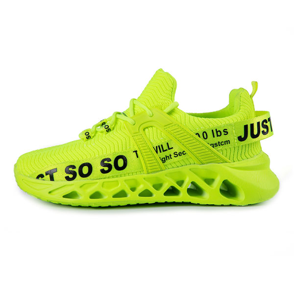 Unisex Athletic Sneakers Sport Löptränare Andas skor Fluorescent Green,47