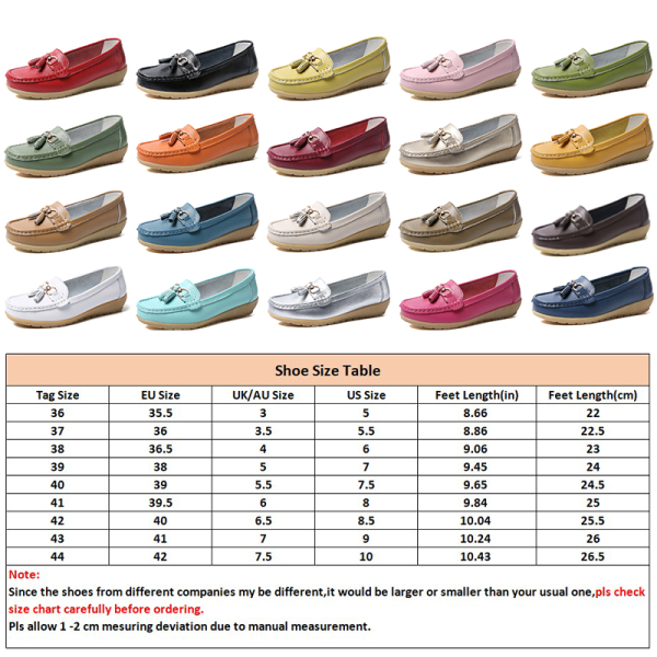 Dam Loafers Flats Slip On Flat Shoes Square Toe Anti Slip Fruit Grön 40