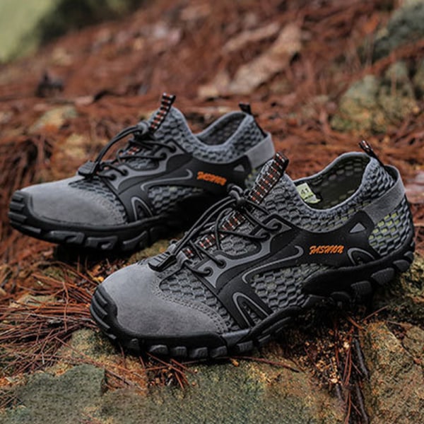 Halkfria och snabbtorkande mesh -upstream-skor för män för män Gray,46