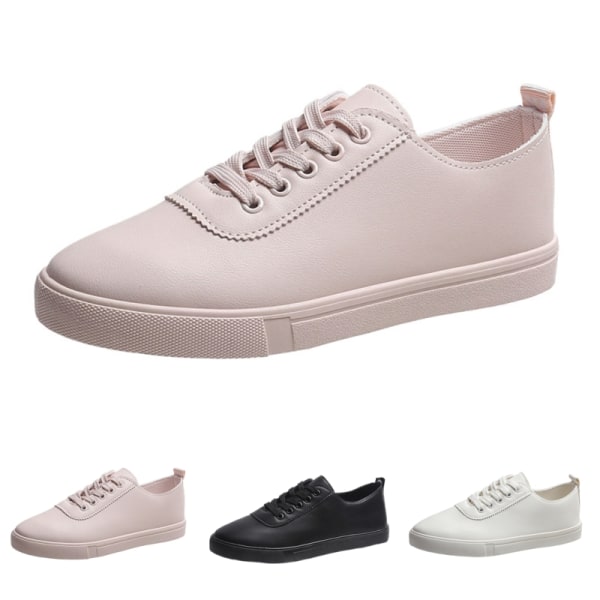 Damkomfort Low Top Casual Shoes Halkfria Mode Sneakers Rosa 39