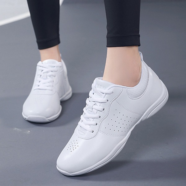 Vuxen barn tävlingsdans sneakers Cheerlead sko utbildning White 33