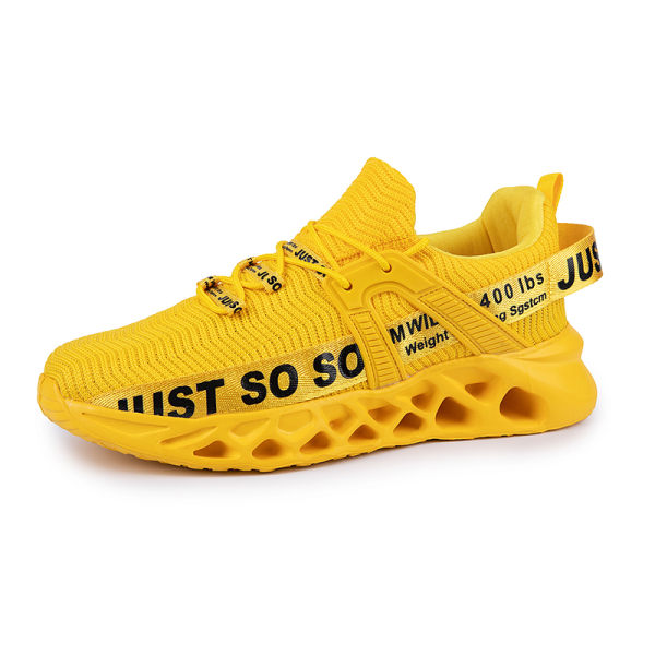 Unisex Athletic Sneakers Sports Løbetræner åndbare sko Yellow,40