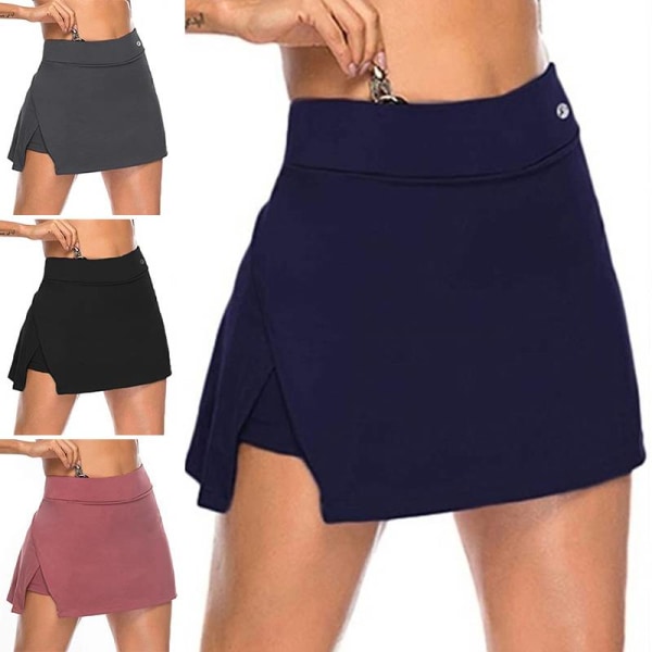 Hög midja delade shorts för kvinnor Yoga Outdoors Sportkläder Blue,L cc13 |  Blue,L | Polyester | Fyndiq