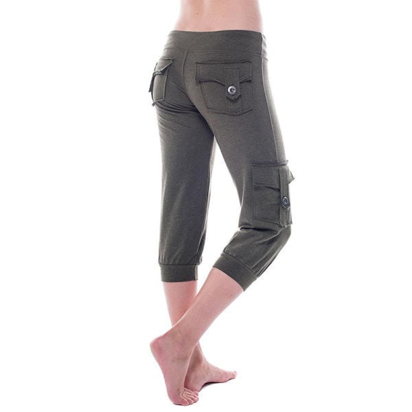 Kvinder Sport Yoga Pant Leggings Pocket High Waist Bukser green,3XL