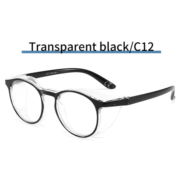Sikkerhedsbriller Runde beskyttelsesbriller Blå lysblokering Black