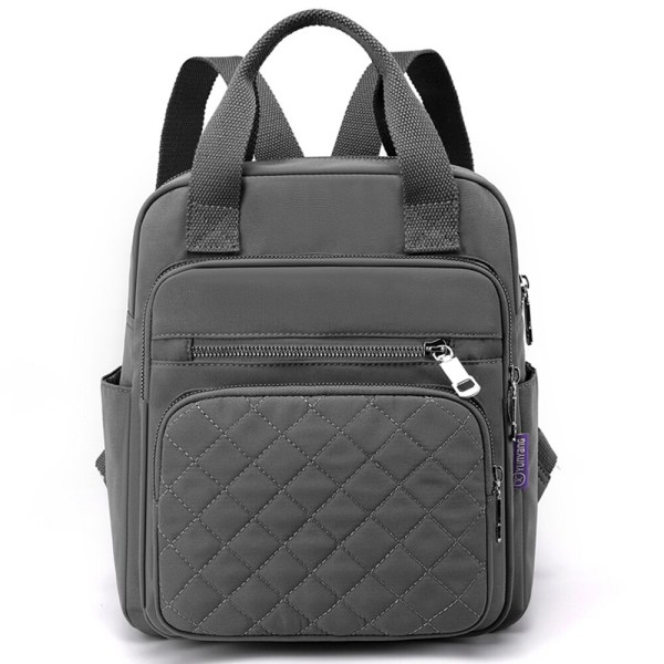 Handväska för kvinnor med multi fickor. Ryggsäck med justerbar axelrem Grå 9.84x6.69x12.6"