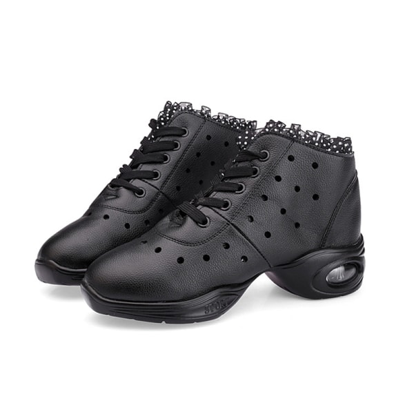 Naisten Comfort Jazz -kengät Athletic Non Slip Shoe Dancing Sneaker Svart-1 35