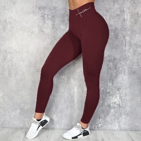Kvinder Sports Yoga Bukser Højtaljede Casual Hurtigtørrende Bukser Red,XXL