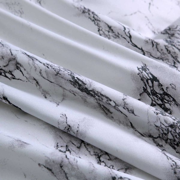 3-delt marmordynebetræk Lineal Sengetøjssæt Pudebetræk White,240x220cm