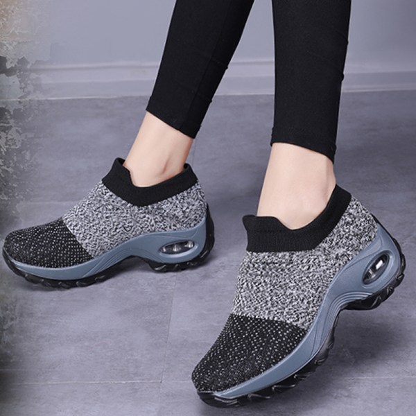Sneakers för damer Air Cushion Andas Sneakers Löparskor Gray 35