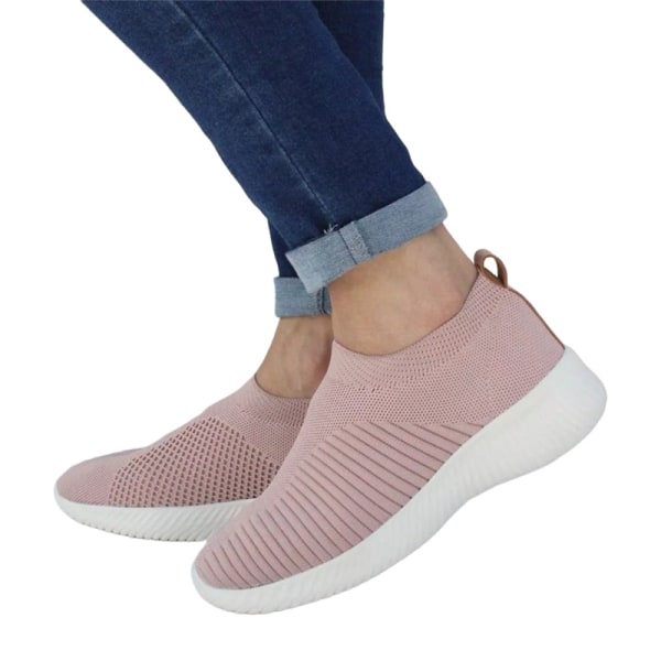 Dam Slip On Mesh Andas Sneakers Jogger Athletic Shoes Rosa US 4.5