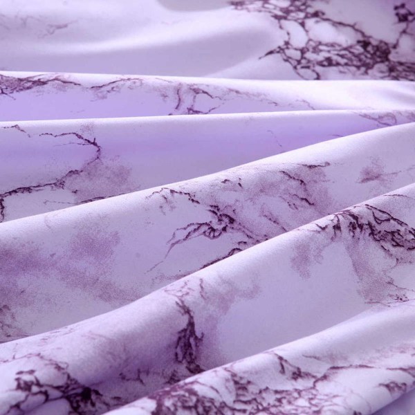 3-delt marmordynebetræk Lineal Sengetøjssæt Pudebetræk Purple,210x210cm