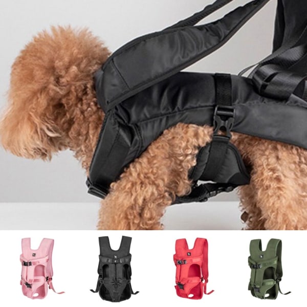 Animal Easy-Fit Dog Carrier Ryggsäck Justerbar främre bärare Armégrön S