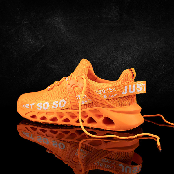 Unisex Athletic Sneakers Sport Löptränare Andas skor Orange,47