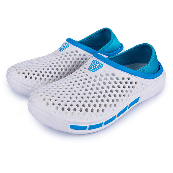 Unisex ihåliga platta skor sommartofflor strandskor white 40