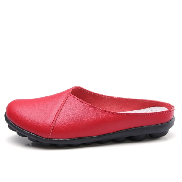 Naisten casual kengät Closed Toe Slip on Flats Slides Street Red 44